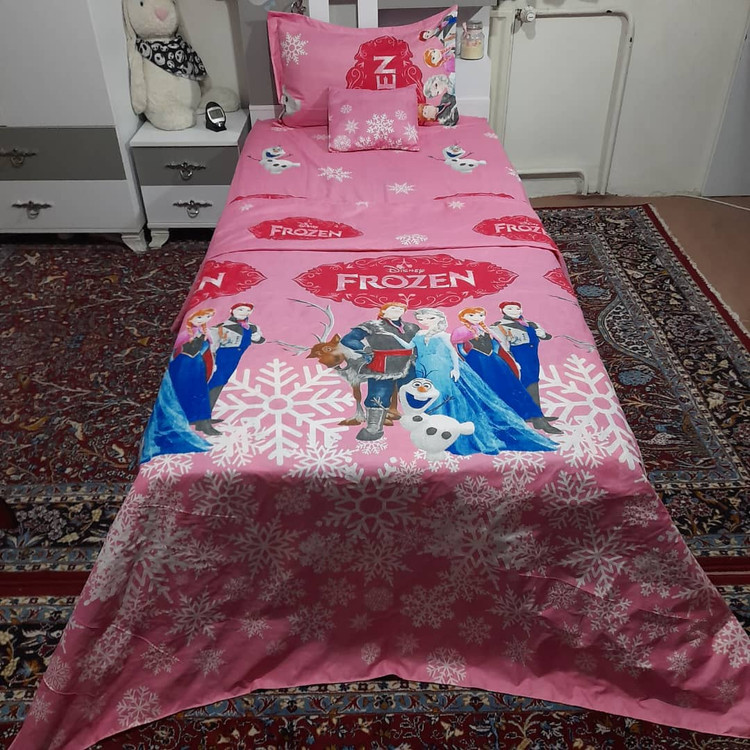 سرویس روتختی لحافدار ۱ نفره ۴ تکه، برند رنگین کمان مدل فروزن