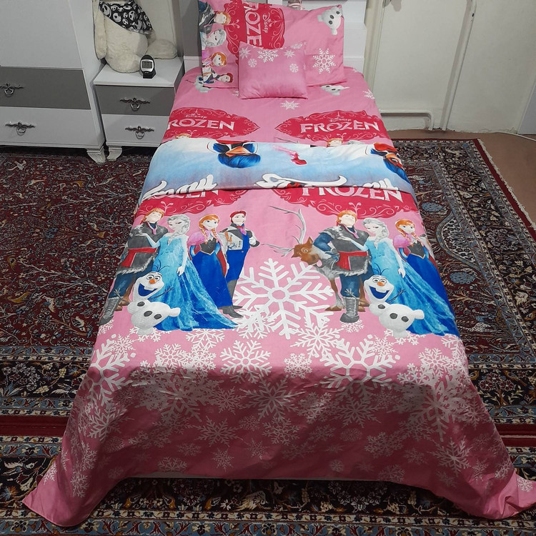 سرویس روتختی لحافدار ۱ نفره ۴ تکه، برند رنگین کمان مدل فروزن