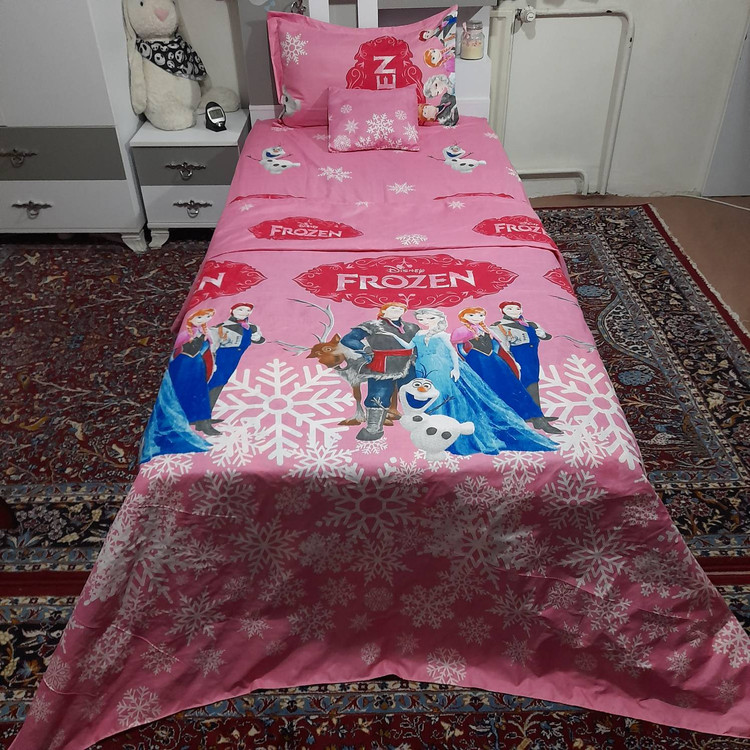 سرویس روتختی لحافدار ۱ نفره ۴ تکه، برند رنگین کمان مدل فروزن
