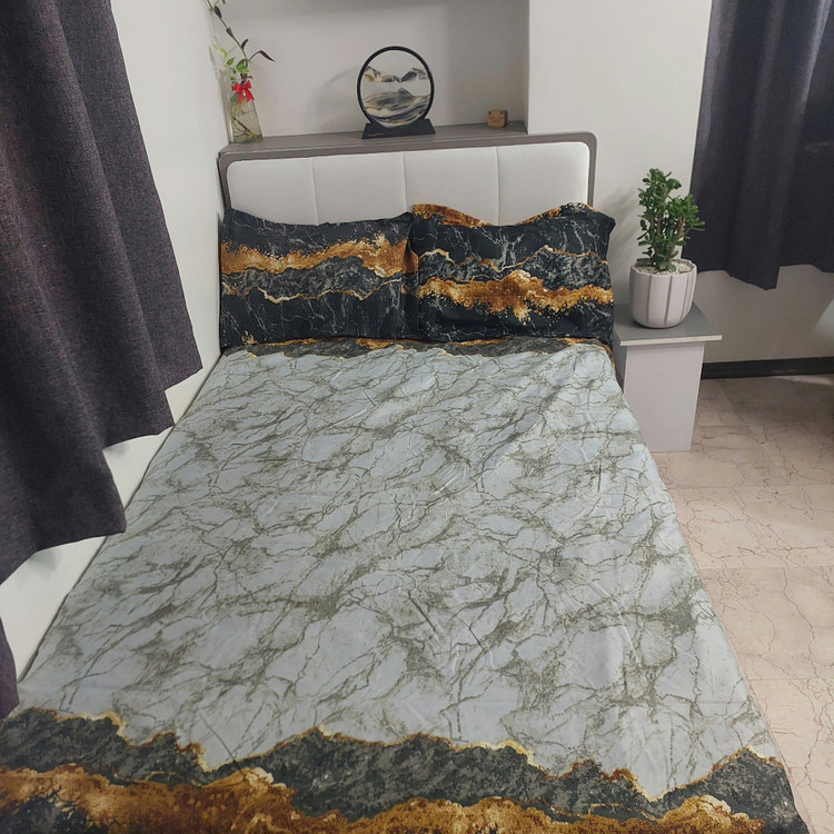 سرویس روتختی لحافدار ۲ نفره ۶ تکه برند رنگین کمان مدل آتشفشان