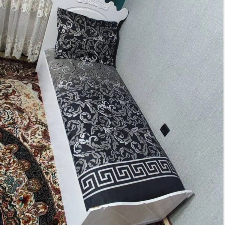 سرویس روتختی لحافدار ۱ نفره ۴ تکه، برند رنگین کمان مدل سایه ورساچه